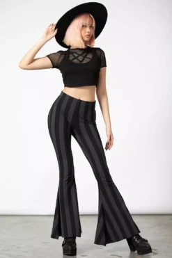 Inferno Room Flares [Grey Stripe] -Creepsville Horror Shop INFERNO FLARES GREY W E x1600copy