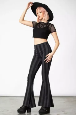 Inferno Room Flares [Grey Stripe] -Creepsville Horror Shop INFERNO FLARES GREY W F x1600copy