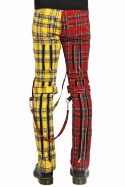Tripp Split Leg Bondage Pants [Yellow/Red Plaid] -Creepsville Horror Shop IS103MP REDYELPLD B 1622x 1622x 2730bbb6 290a 41b9 a0d8 2599a8d443b0