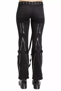 Tripp Ladies Bondage Pants [Black] -Creepsville Horror Shop IS267 BLK B3 1000x 1