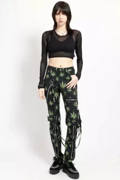 Tripp NYC Bondage Pants [Grass] -Creepsville Horror Shop IS267MP GRASSBLK FULL2 1000x 768667b9 ea36 4542 9cd4 5adb5dba8a94
