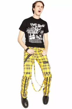 Tripp NYC Bondage Pants [Yellow Plaid] -Creepsville Horror Shop IS267MP YELLPLD FL 1622x ac3dd331 fc02 4e3b a98a 11a99c0c3d90