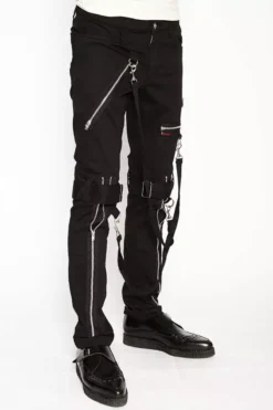 Tripp Strap Zipper Bondage Pants [Black] -Creepsville Horror Shop IS267M BLK S 1622x 4c4254de 125c 4eeb b64c e7696d385206