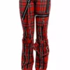 Tripp Ladies Bondage Pants [Red Plaid] -Creepsville Horror Shop IS267P REDPLD F