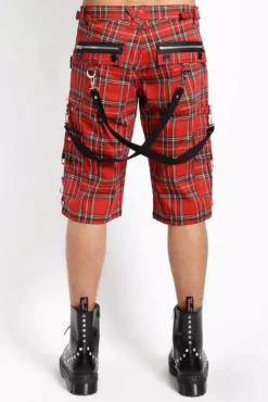 Tripp Punk Shorts [Red Plaid] -Creepsville Horror Shop IS3095P REDPLD B 1000x c5a6d85e d059 4315 99ab 07c562326a42