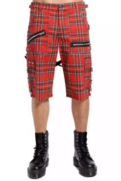 Tripp Punk Shorts [Red Plaid] -Creepsville Horror Shop IS3095P REDPLD F 1000x 154aaf92 c1c4 4c49 82c5 5ec650319af9