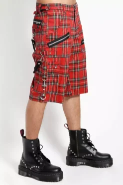 Tripp Punk Shorts [Red Plaid] -Creepsville Horror Shop IS3095P REDPLD S 1000x 000273fb d8d4 4505 ac7d e43742886fcd