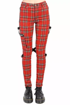 Tripp Ladies Chaos Bondage Pants [Red Plaid]