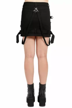 Tripp Black Bondage Skirt 8 Tripp Black Bondage Skirt -Creepsville Horror Shop IS4870 BLK B