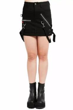 Tripp Black Bondage Skirt