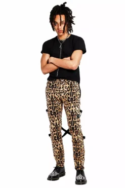 Tripp Chaos Bondage Pants [Leopard] -Creepsville Horror Shop IS6037P NATLEO FL