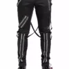 Tripp Straight-Leg Bondage Pants [Black] -Creepsville Horror Shop IS674M BLK F 1 1
