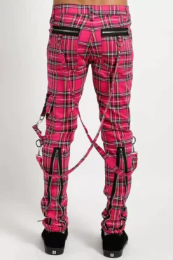 Tripp NYC Classic Slim Leg Bondage Pants [PINK PLAID] -Creepsville Horror Shop IS674MP PINKPLD B 1000x f97b0ac8 f64a 4fd8 9df9 47e5cb7123b1