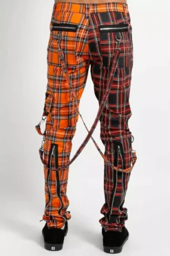 Tripp NYC Madness Pants [Black/Orange Plaid] -Creepsville Horror Shop IS675MP BLACKORANGEPLD B 1000x 780abf92 fd33 453b b39d 6c931d4b3adb