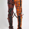 Tripp NYC Madness Pants [Black/Orange Plaid] -Creepsville Horror Shop IS675MP BLACKORANGEPLD F 1000x 1da821f6 dbb8 4c20 921b cfb91d3cd5dc