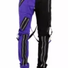 Tripp NYC Split Leg Bondage Pants [Black/Purple] -Creepsville Horror Shop IS675M BLACKPURPLE F