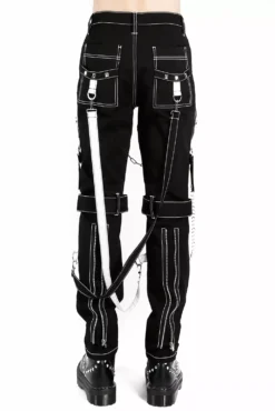 Tripp Raider Pants [Black/White] -Creepsville Horror Shop IS7065M BLACKWHITE B