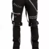 Tripp Studded Bondage Pants [Black] -Creepsville Horror Shop IS7329M BLK F 2