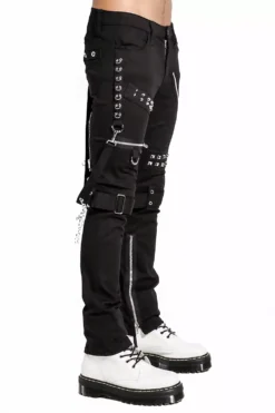 Tripp Studded Bondage Pants [Black] -Creepsville Horror Shop IS7329M BLK S 2