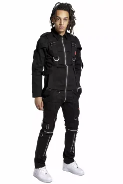 Tripp Para Pants (Black) -Creepsville Horror Shop IS7356M BLK FL 1000x 30c395f4 470e 47d0 9aca 4644c574c767