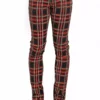 Tripp Rocker Jean [Black Plaid] -Creepsville Horror Shop IS7374MP BLKPLD F