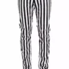Tripp NYC Medium Stripe Rocker Jeans [Black/White] -Creepsville Horror Shop IS7374P MD F