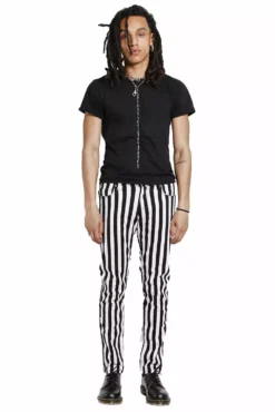 Tripp NYC Medium Stripe Rocker Jeans [Black/White] -Creepsville Horror Shop IS7374P MD FL 1000x 3340b33d 8d84 4843 85a1 ab9a197c3885