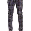 Tripp Rocker Jeans [Purple Plaid] -Creepsville Horror Shop IS7374P PRP F