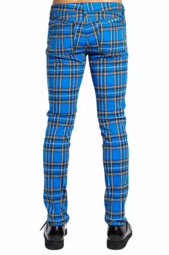 Tripp Rocker Jeans [Blue Plaid] -Creepsville Horror Shop IS7374P PRT B