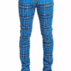 Tripp Rocker Jeans [Blue Plaid] -Creepsville Horror Shop IS7374P PRT F