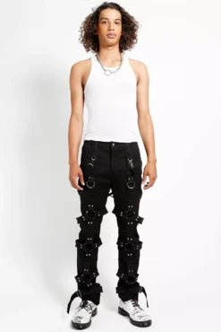 Tripp Harness Pants [Black] -Creepsville Horror Shop IS7620M BLK FULL