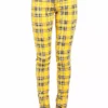 Tripp High Waist T-Back Jeans [Yellow Plaid] -Creepsville Horror Shop IS9260P YELPLD F
