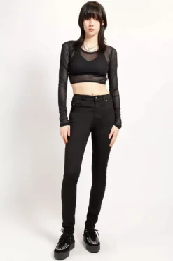 Tripp NYC High Waist T-Back Jeans [BLACK] -Creepsville Horror Shop IS9260 BLK FULL NEW 1000x 1560789e 72b6 4303 b8aa 6133befd6318