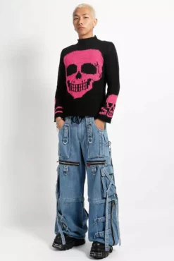 Tripp NYC Denim X Strap Pants [Light Blue] -Creepsville Horror Shop JM7114M LIGHTWASH FULL 1000x 52f4b540 78e1 4dcc 98ae 6f480645e1e4