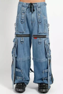 Tripp NYC Denim X Strap Pants [Light Blue]