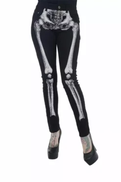 Skeleton Jeans [Unisex] [White Bone] -Creepsville Horror Shop JSLW 1copy