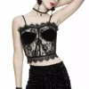 Lore Lace Crop Top 1 Lore Lace Crop Top -Creepsville Horror Shop Lace Tank Top
