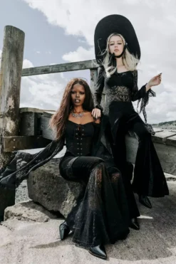 Solstice Bell Bottoms 13 Solstice Bell Bottoms -Creepsville Horror Shop Leggings Goth