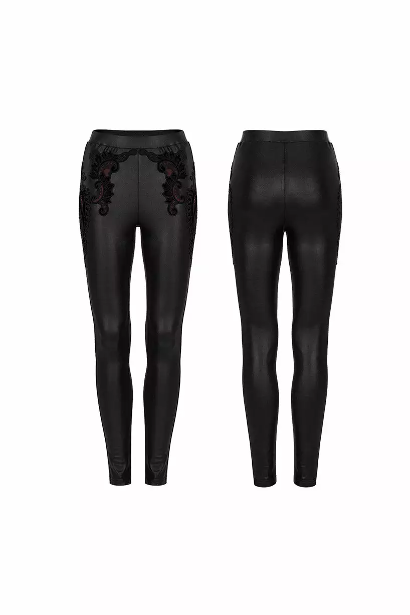 Liquid Lace Wet Look Leggings 8 Liquid Lace Wet Look Leggings - Image 6