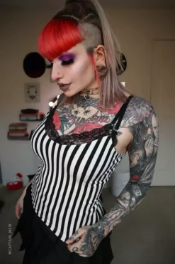 Lydia Lace Cami Top 13 Lydia Lace Cami Top -Creepsville Horror Shop Lydia Deetz Shirt