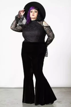Marisol Velvet Bell Bottoms -Creepsville Horror Shop MARISOL VELVET BELL BOTTOM PLUS W G x1600copy