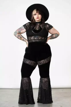 Moon Rays Lace Crop Top -Creepsville Horror Shop MOON RAYS LACE CROP TOP PLUS W E x1600copy