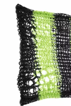 Bleed Green Striped Sweater [BLACK/GREEN] -Creepsville Horror Shop Oversized Punk Sweater