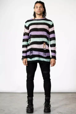 Pastel Punk Knit Sweater 18 Pastel Punk Knit Sweater -Creepsville Horror Shop PASEL PUNK KNIT SWEATER M 1 x1600copy