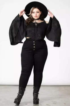 Periwinkle Halter Crop Top -Creepsville Horror Shop PERIWINKLE HALTER CROP TOP PLUS W D x1600copy