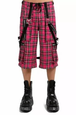 Tripp NYC Strap To Strap Pants [PINK PLAID] -Creepsville Horror Shop PL7272M PINKPLD FSHORT 1000x cf2a0fca 1fe8 4f1b 8750 39dfb101a38e