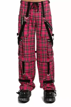 Tripp NYC Strap To Strap Pants [PINK PLAID]