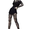 Bathory Edwardian Cameo Mesh Leggings -Creepsville Horror Shop PT10702 3