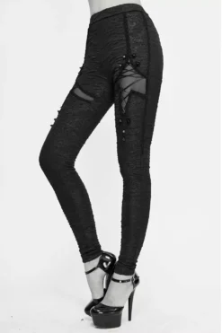 Blood Moon Leggings [Interchangeable Ribbons] -Creepsville Horror Shop PT124 3