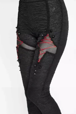 Blood Moon Leggings [Interchangeable Ribbons] -Creepsville Horror Shop PT124 7